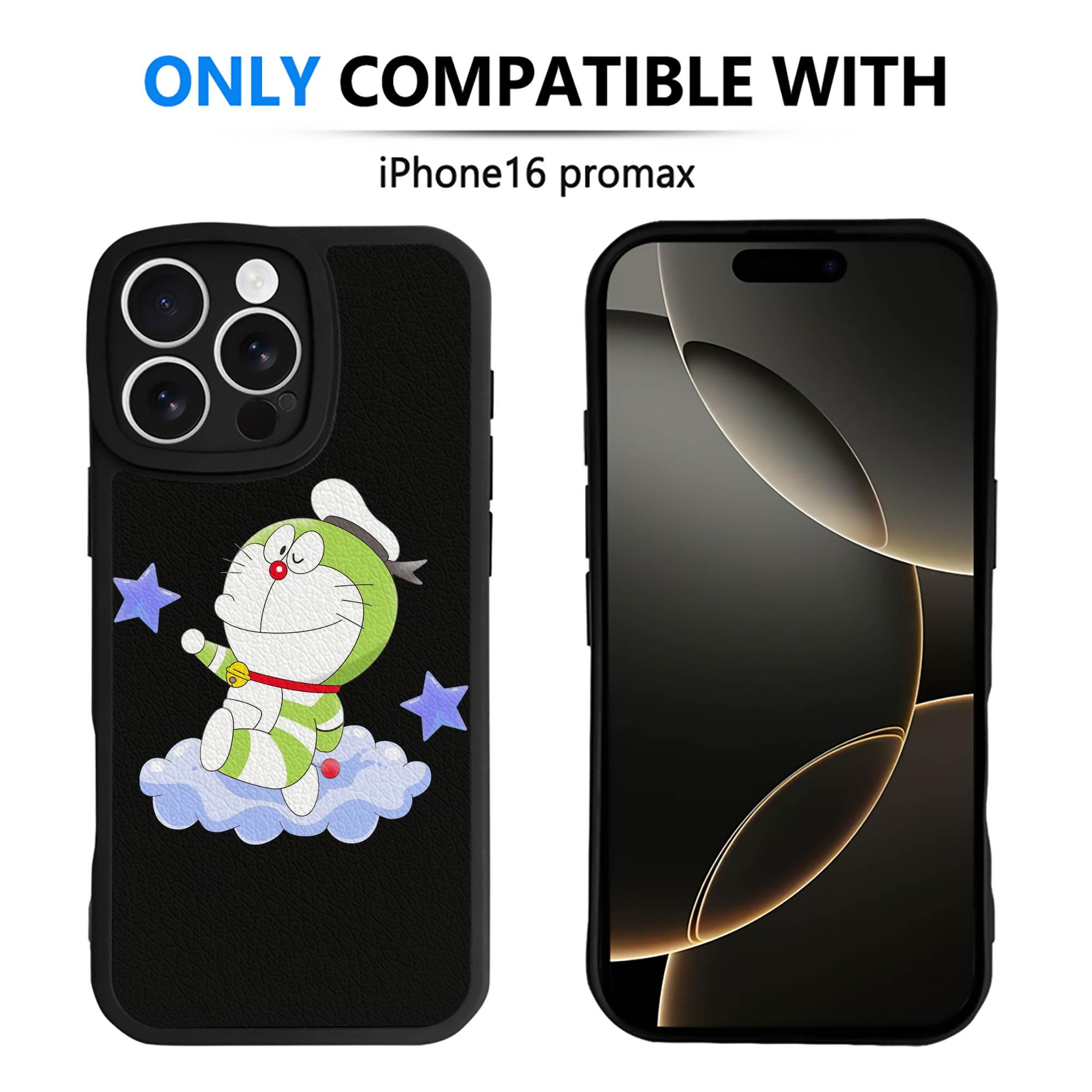 （画像用） ドラえもん Doraemon 【iPhone 16シリーズ対応】シリコンスマホケース（レザー調） 材質：シリコン